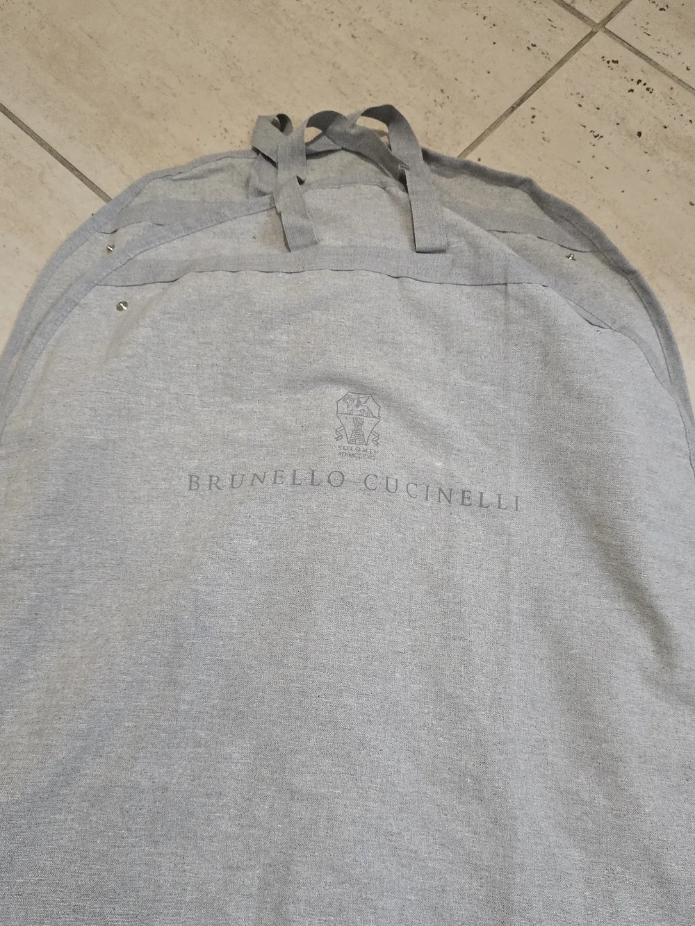 Bundle Of 3 Brunello Cucinelli Gray Garment Bag